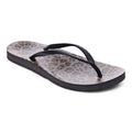 Venice Print Women's Toe Post Sandal - Black Leopard