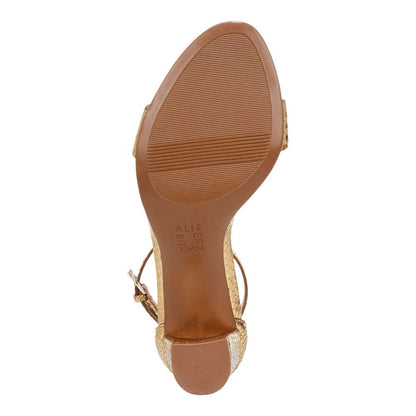 Vera Dress Sandal - Yellow Metallic Snake Print Leather